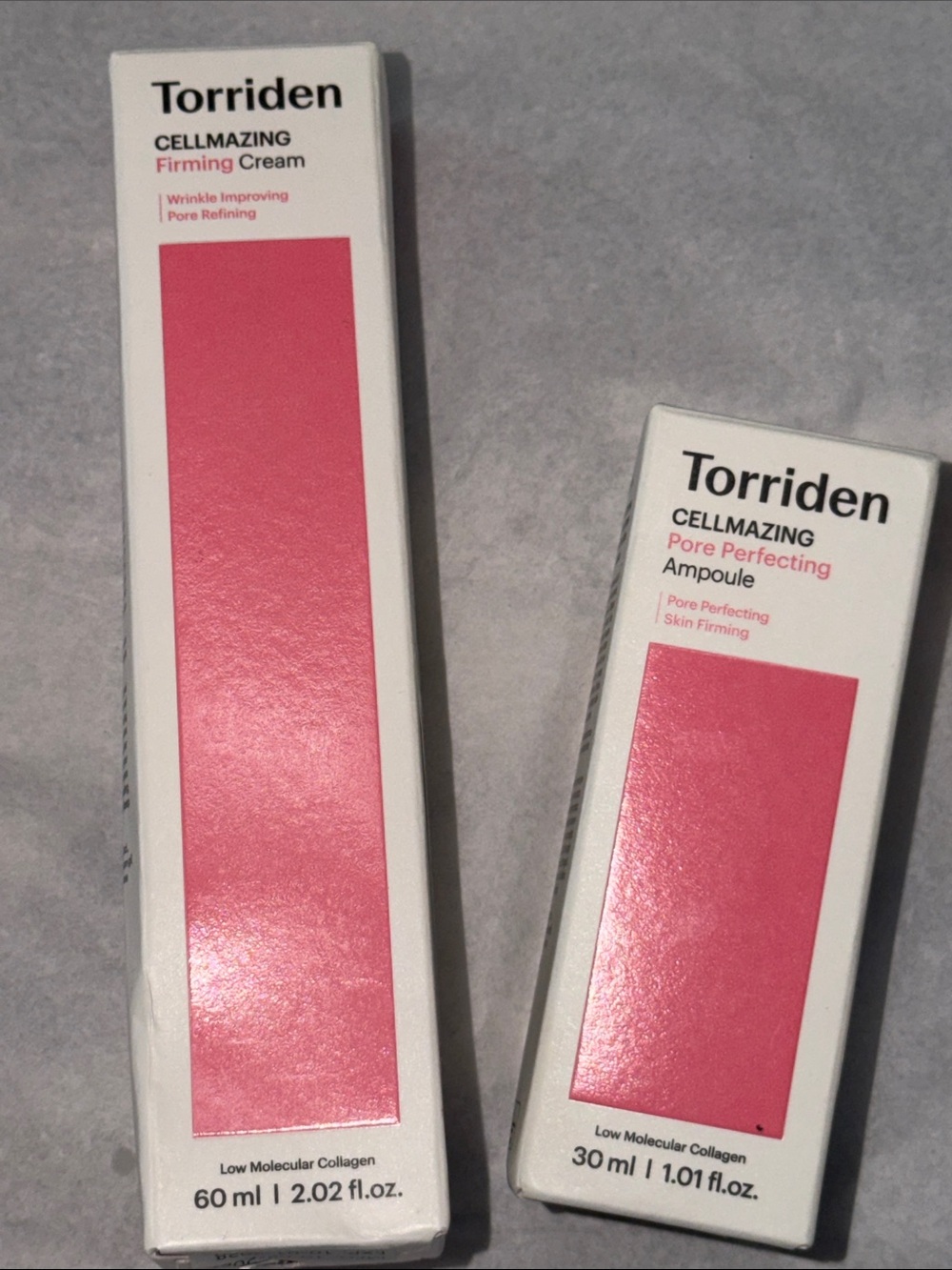 NIB Torriden Set CELLMAZING FirmingCream 2.02oz + Pore Perfecting Ampoule 1.01oz